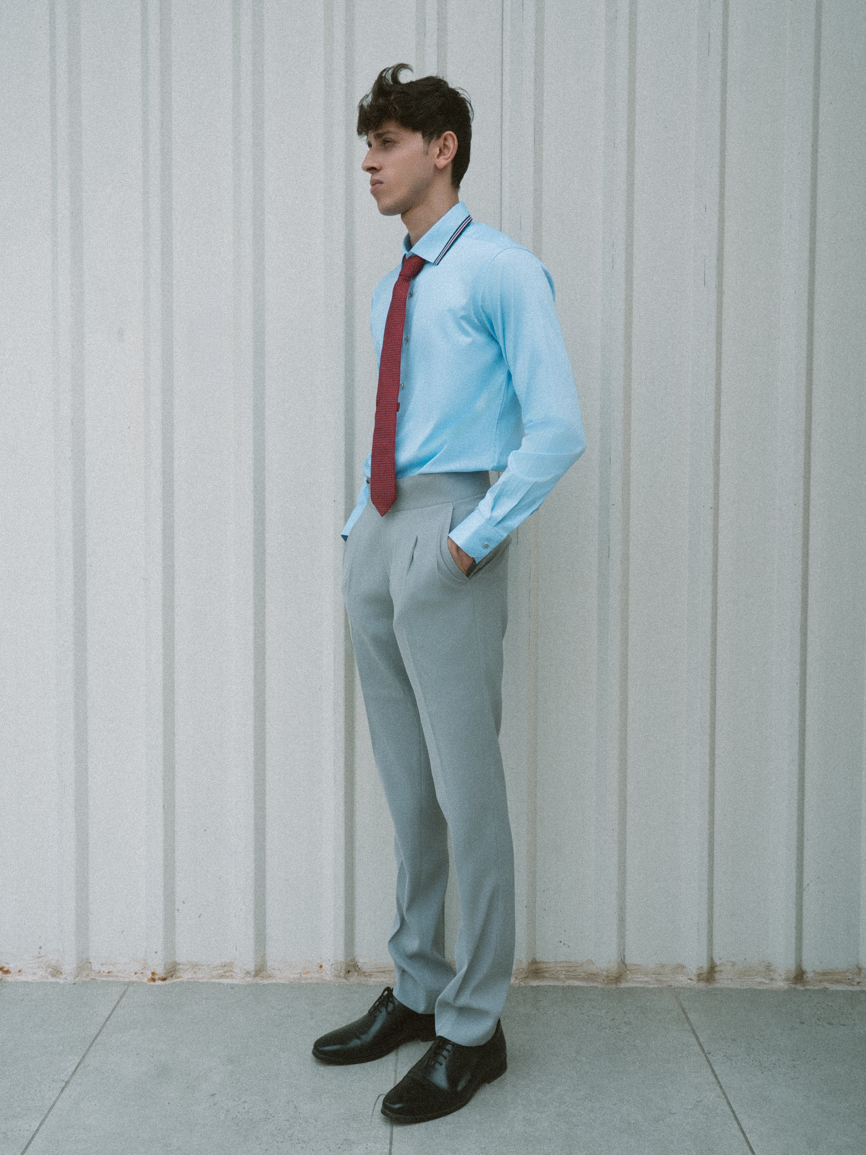 Skyline Trim Shirt - Sky Blue