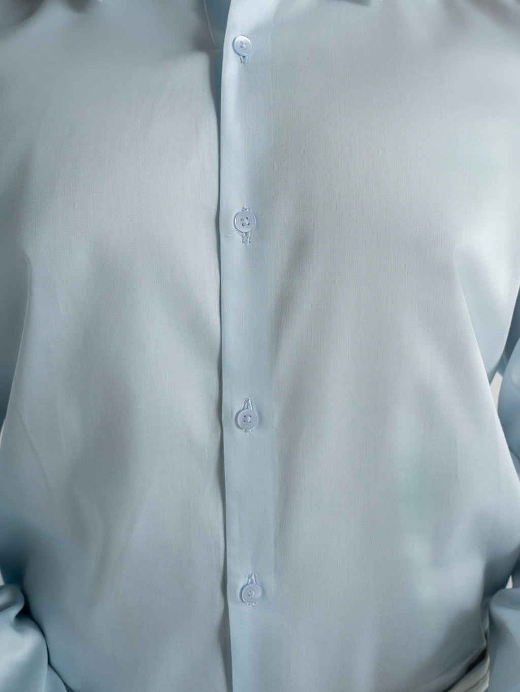 Contrast Collar Shirt – Solid Sky Blue