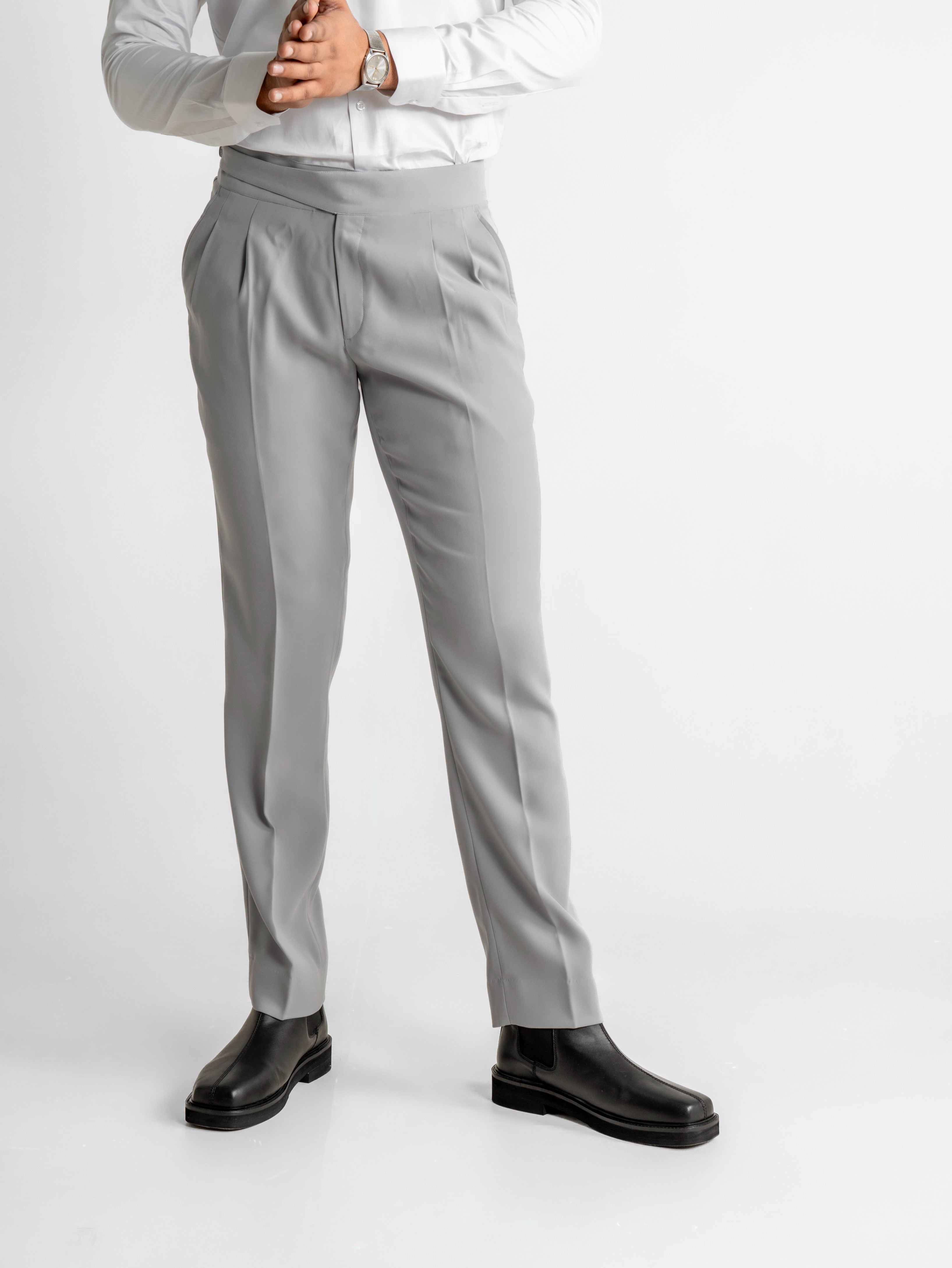 Extended-Strap Gurkha Trousers – Gray