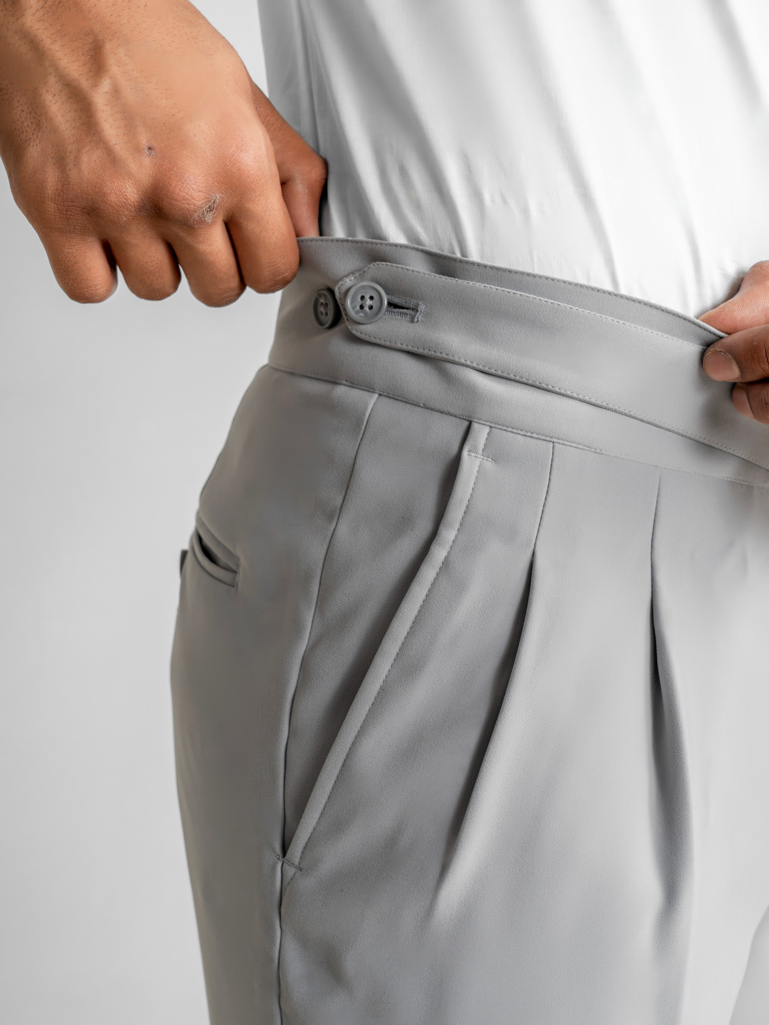 Extended-Strap Gurkha Trousers – Gray