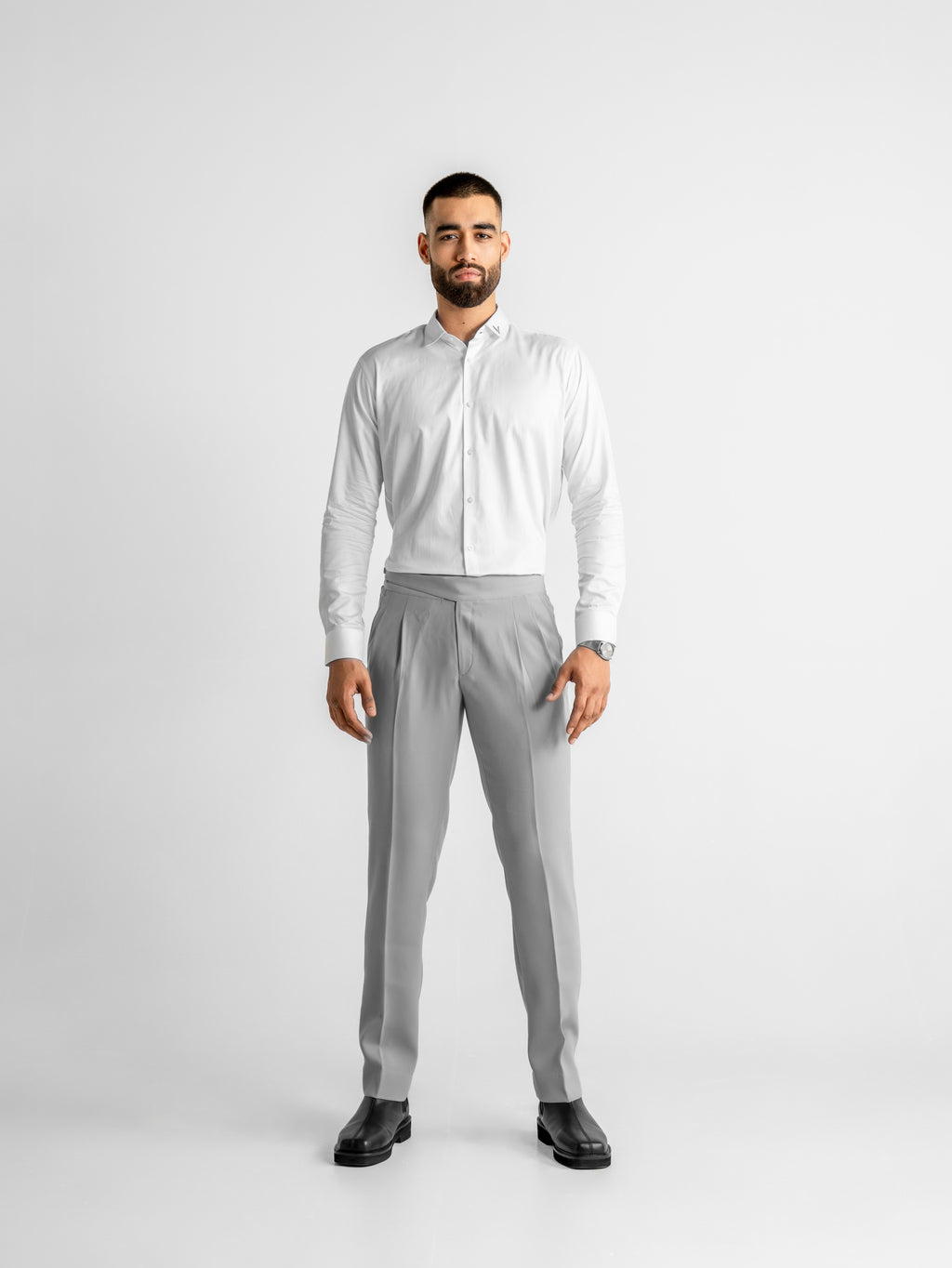 Extended-Strap Gurkha Trousers – Gray