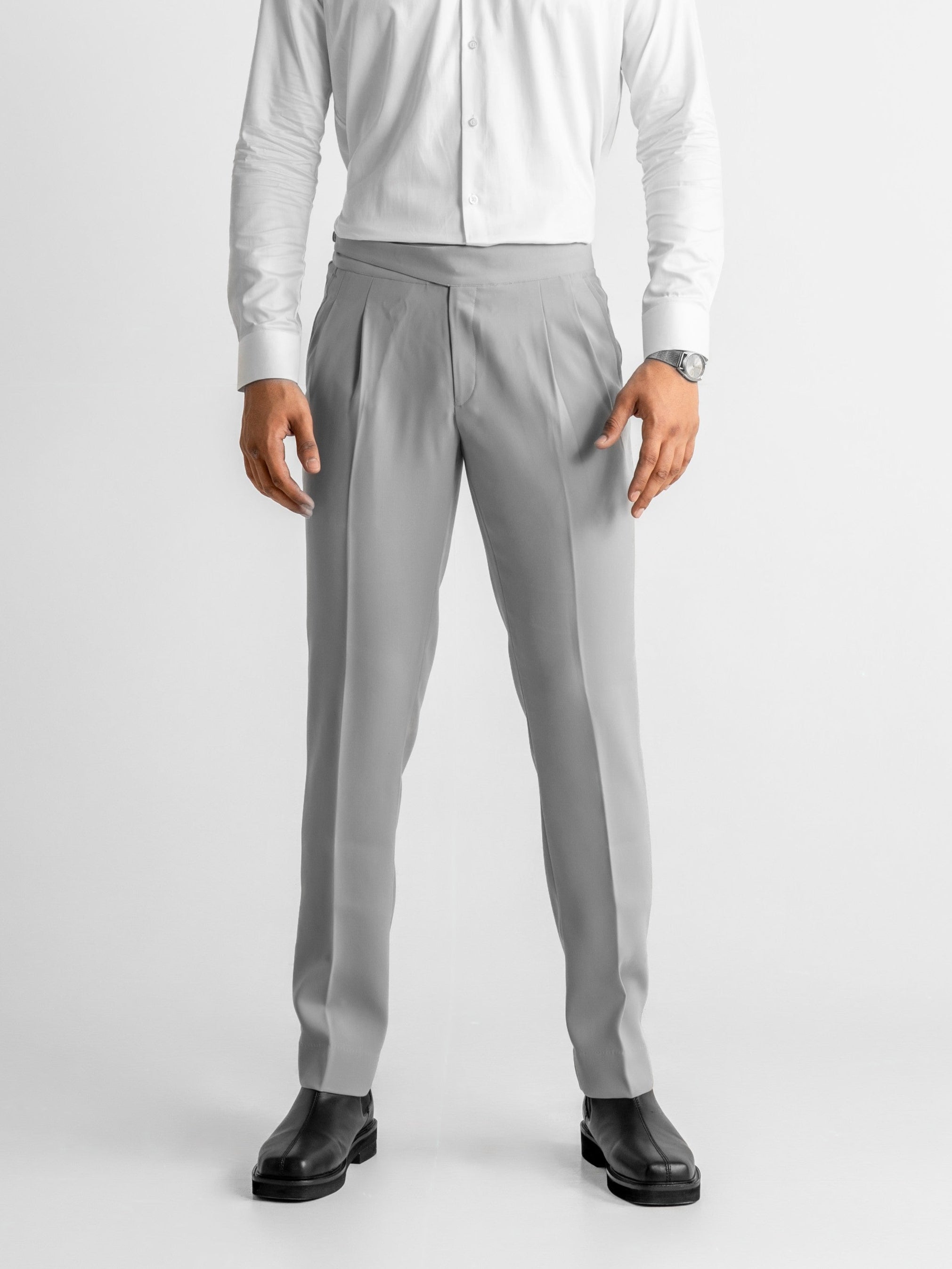 Extended-Strap Gurkha Trousers – Gray