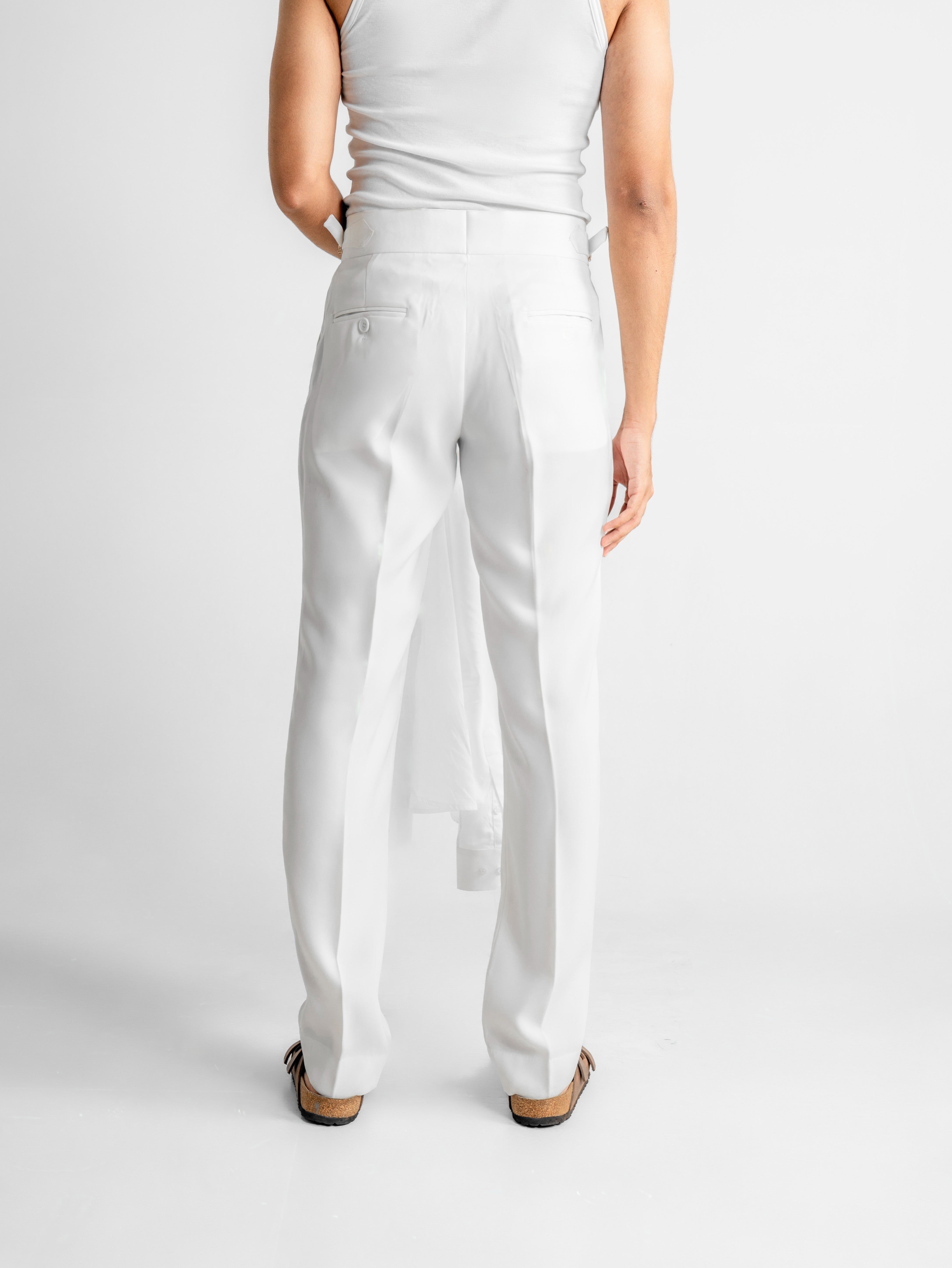 Double-Button Gurkha Trousers – White