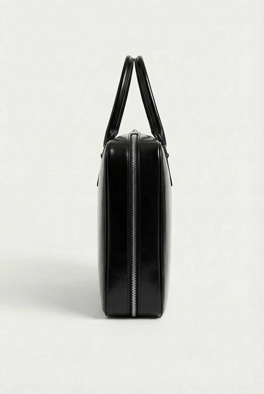 VENCERO Vegan Leather Laptop Bag : Black
