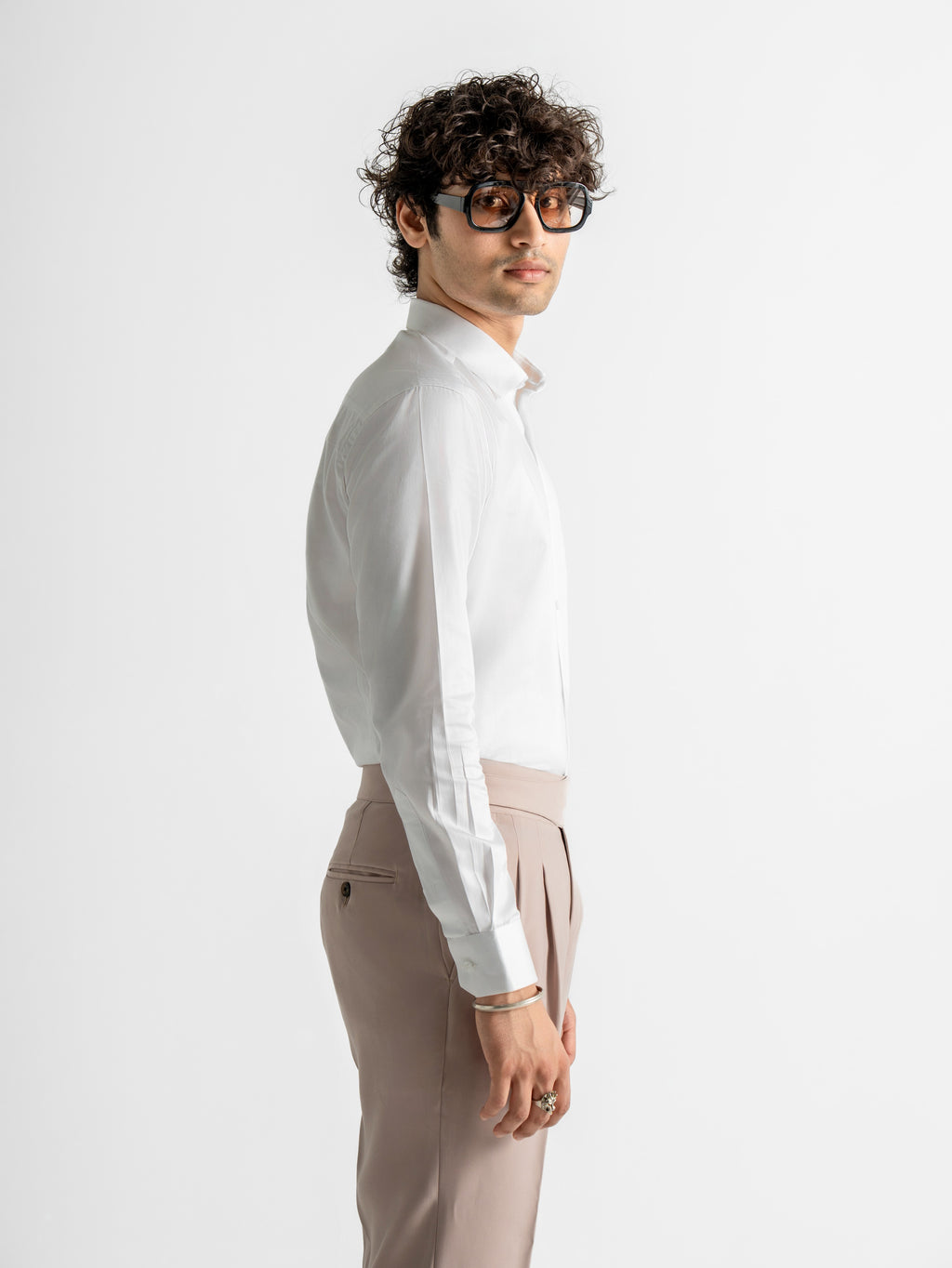 Signature White Contrast Collar Shirt
