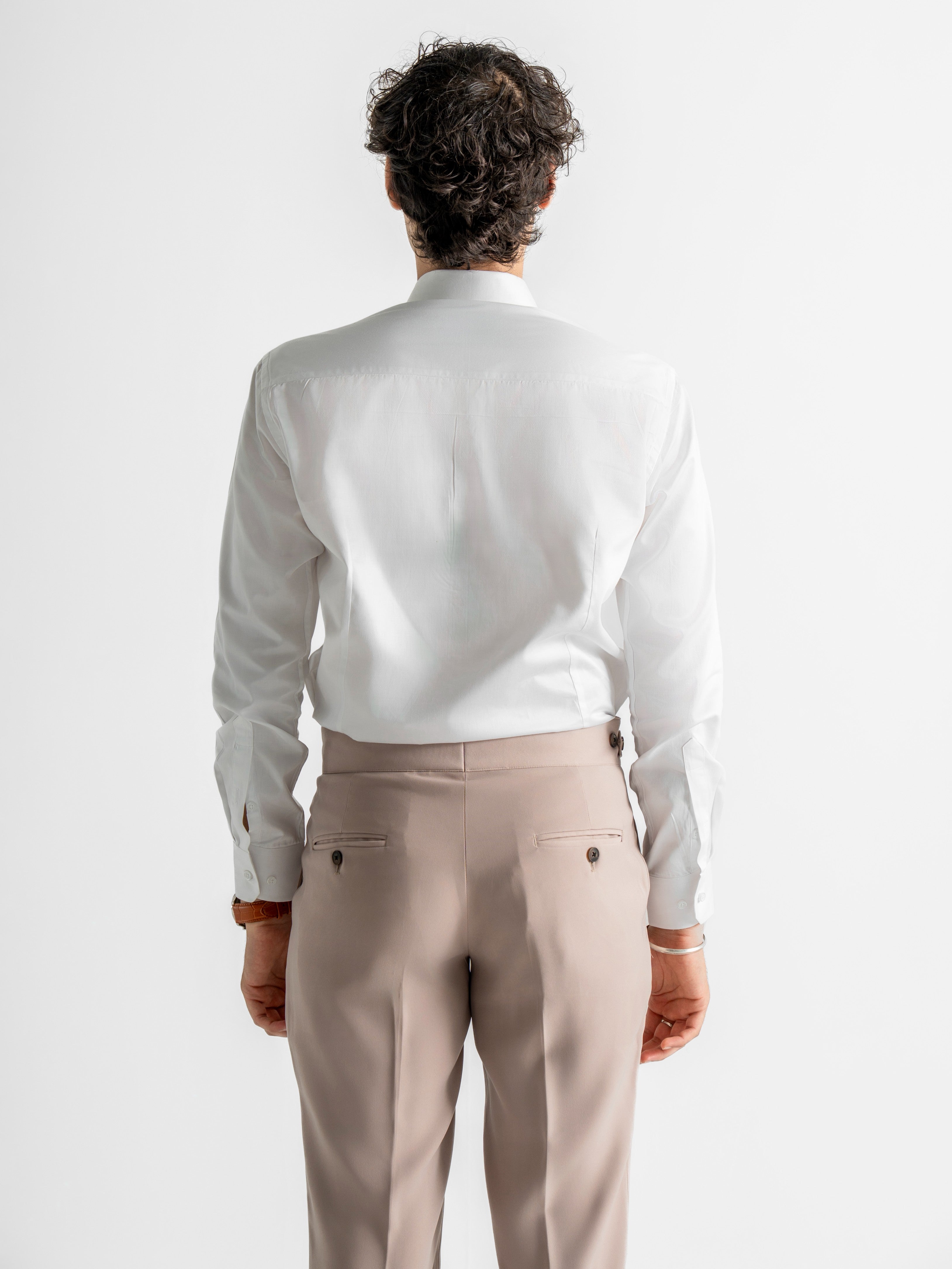 Signature White Contrast Collar Shirt