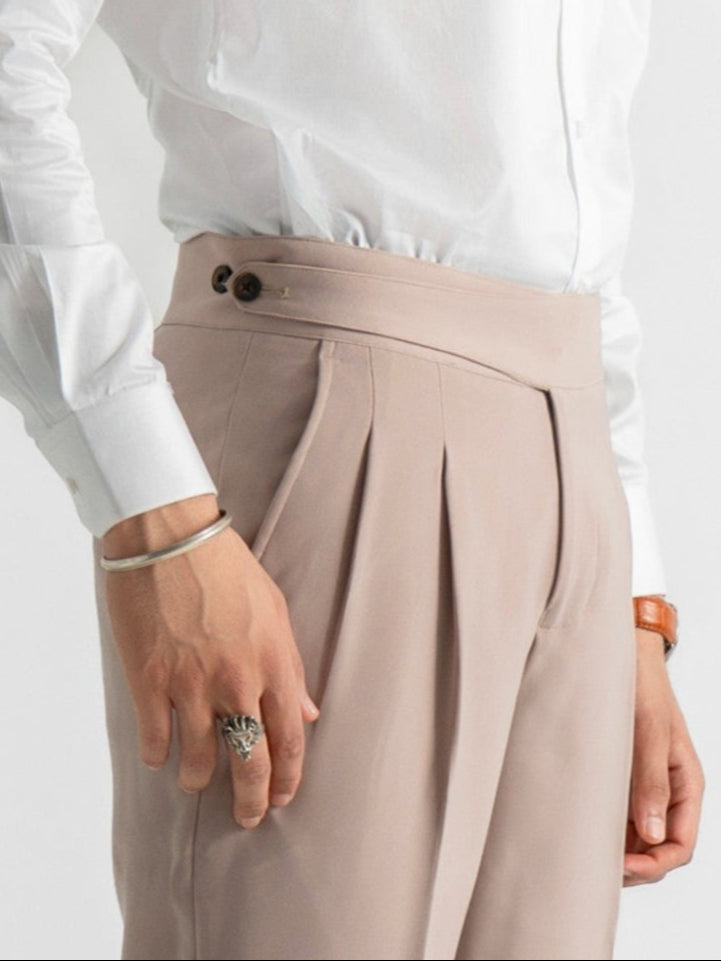 Extended-Strap Gurkha Trousers – Beige