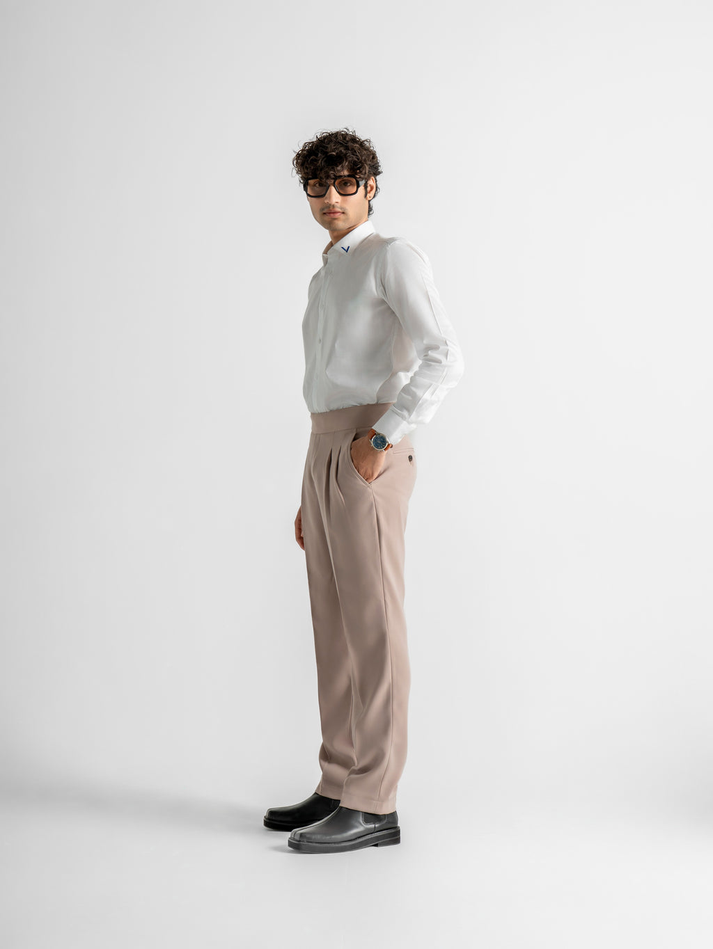 Extended-Strap Gurkha Trousers – Beige