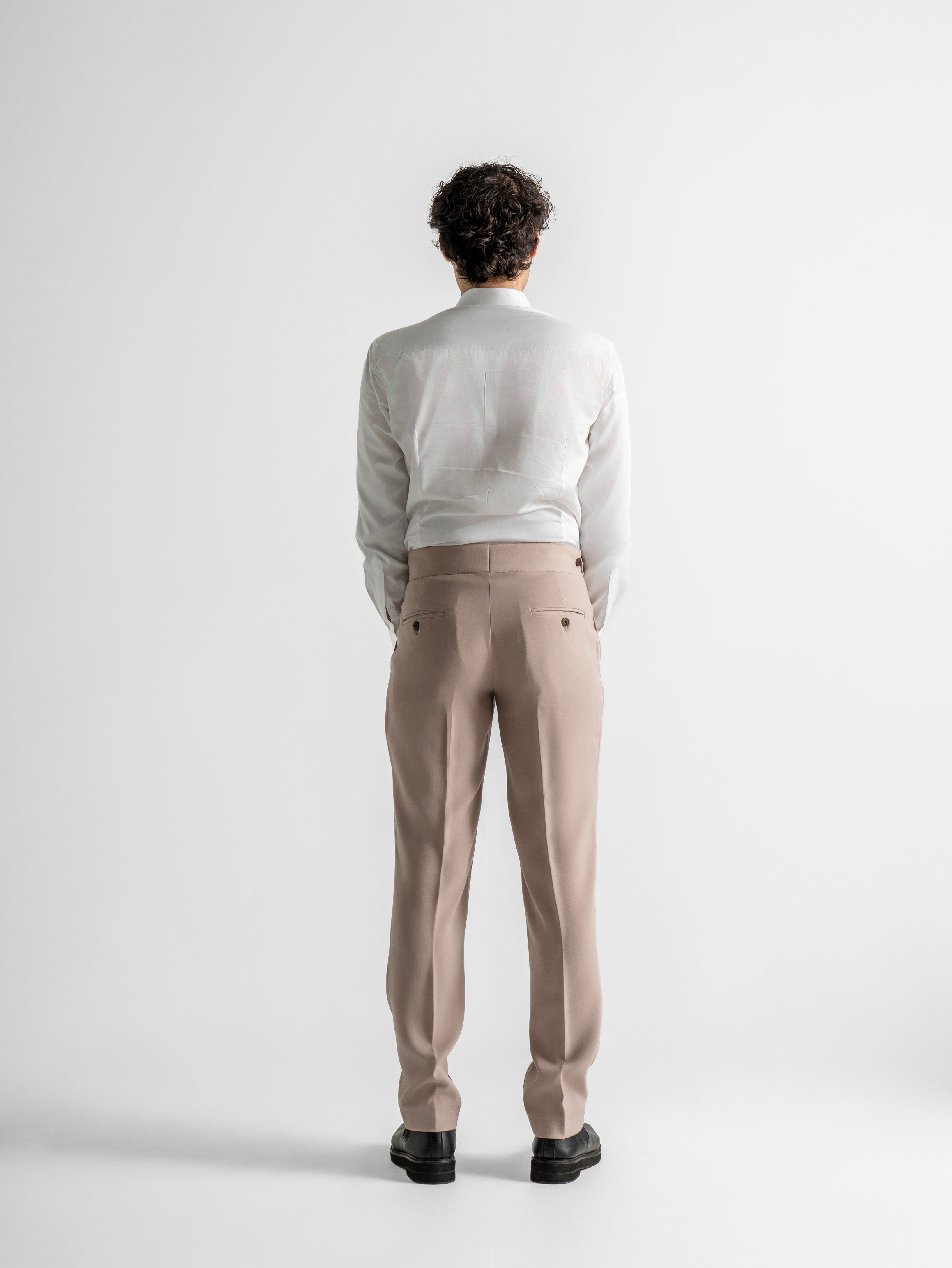 Extended-Strap Gurkha Trousers – Beige