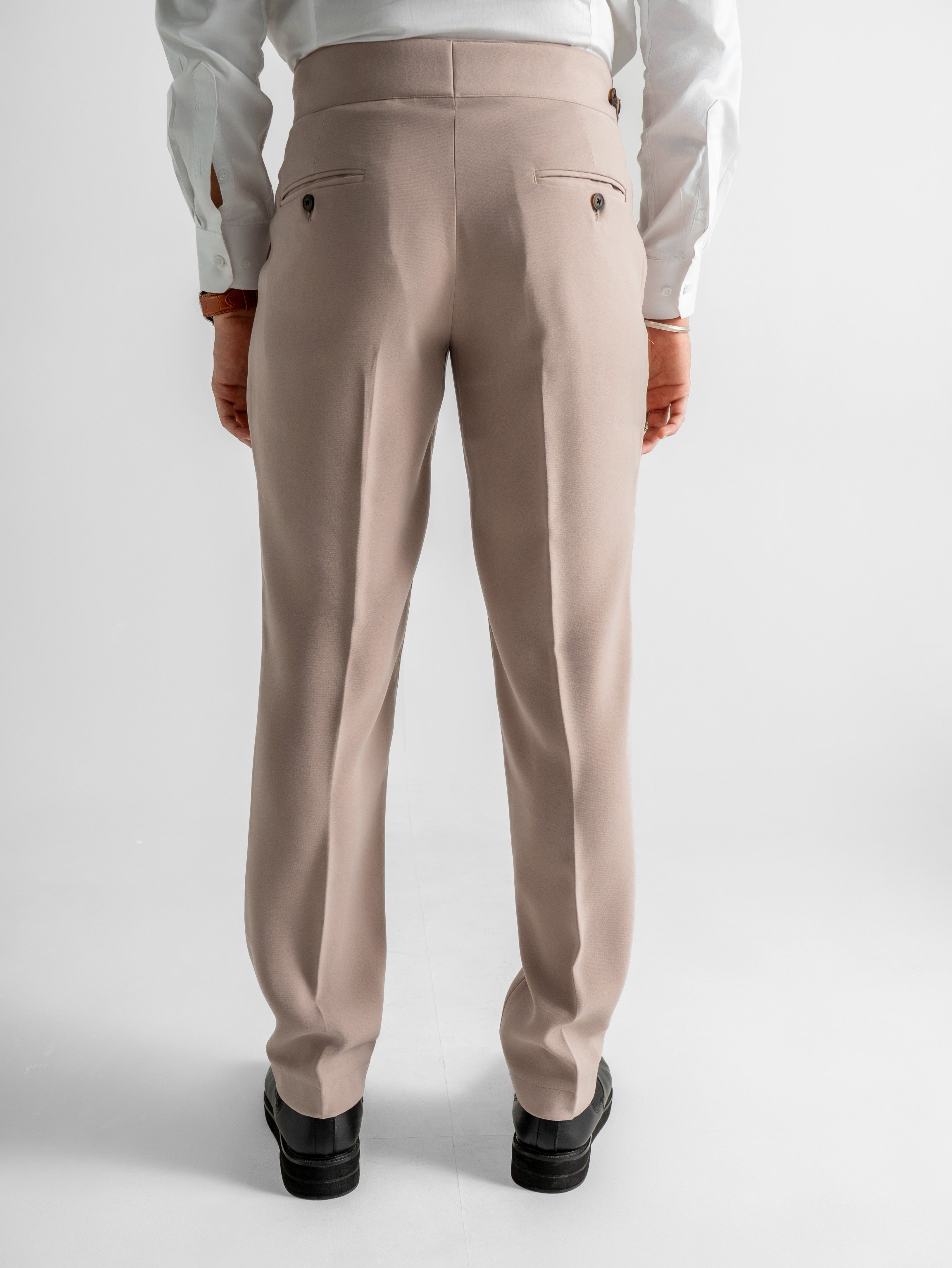 Extended-Strap Gurkha Trousers – Beige