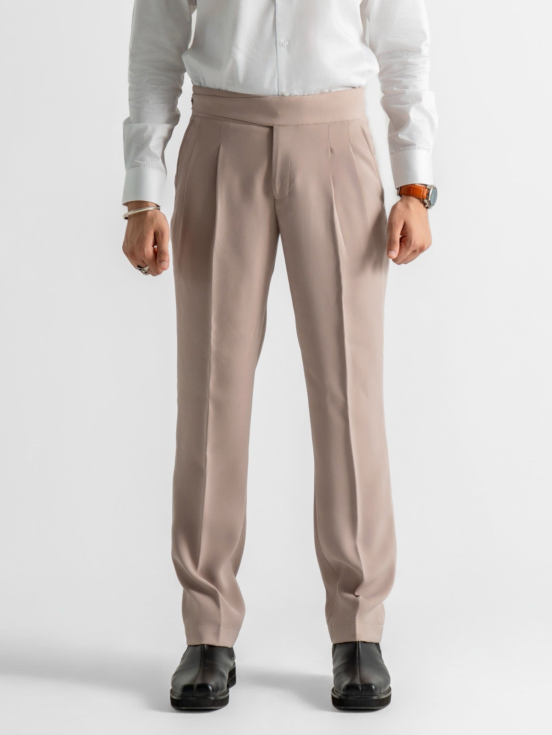 Extended-Strap Gurkha Trousers – Beige