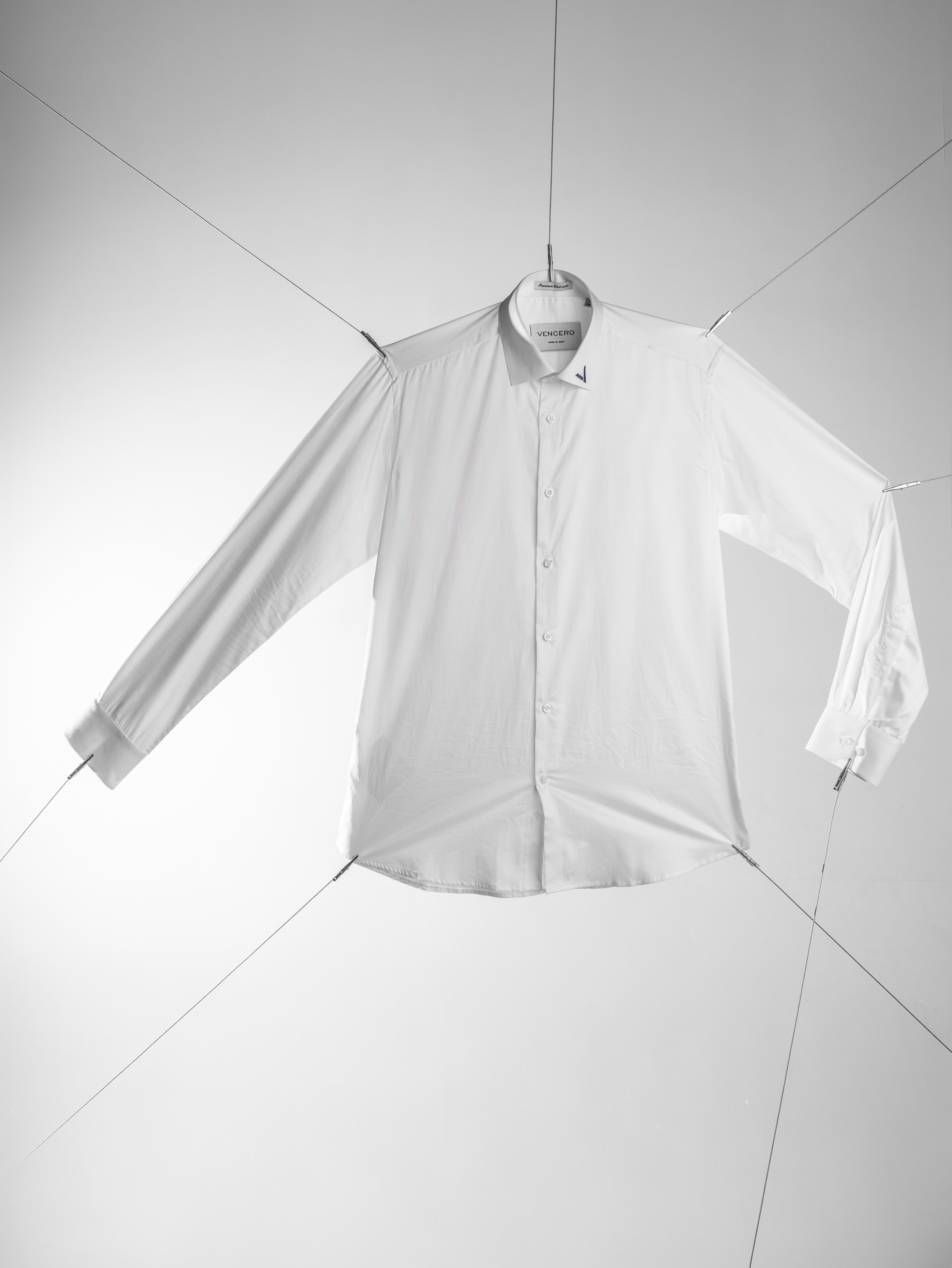 Signature White Contrast Collar Shirt