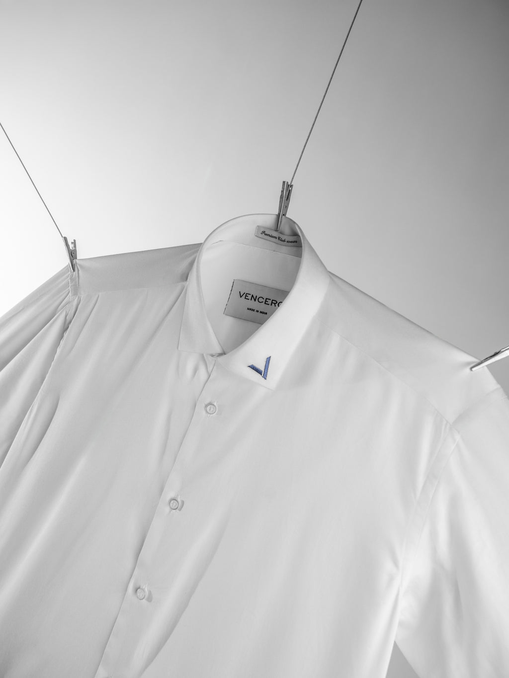 Signature White Contrast Collar Shirt