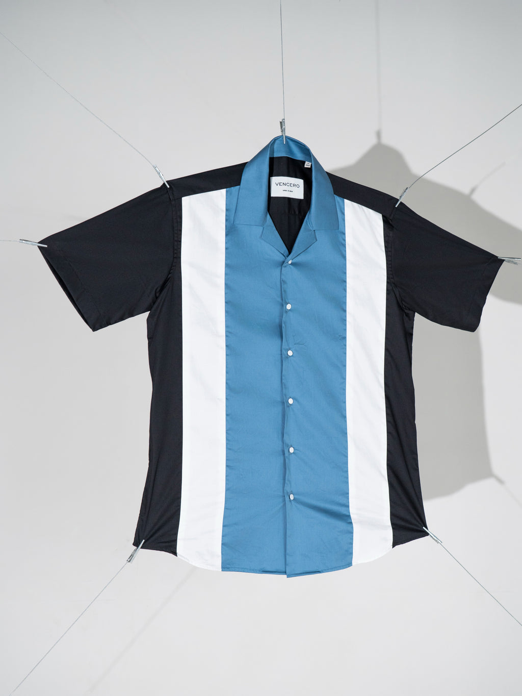 Harper Collar Shirt – Blue & White