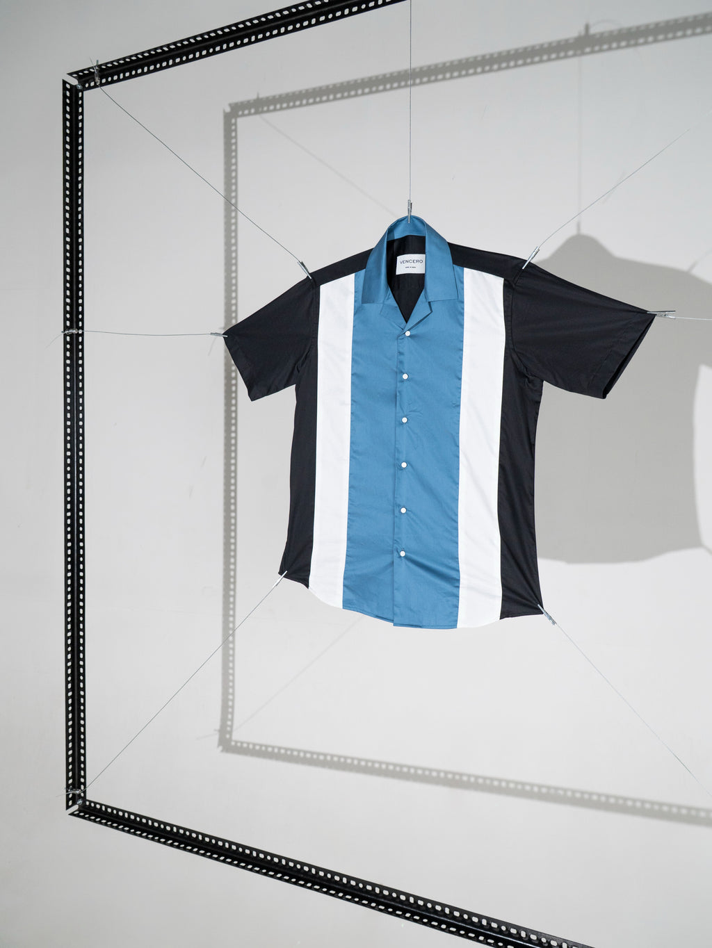 Harper Collar Shirt – Blue & White