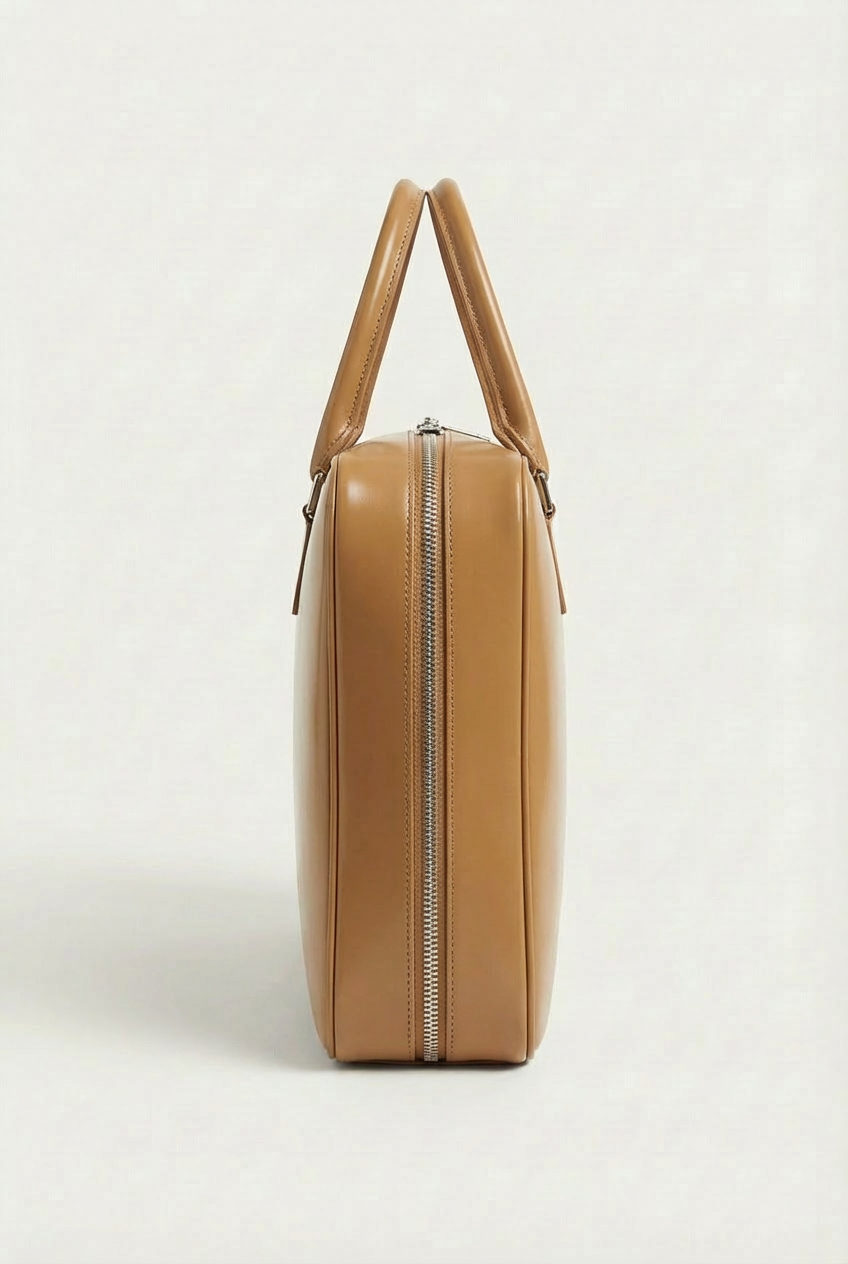 VENCERO Vegan Leather Laptop Bag : Tan