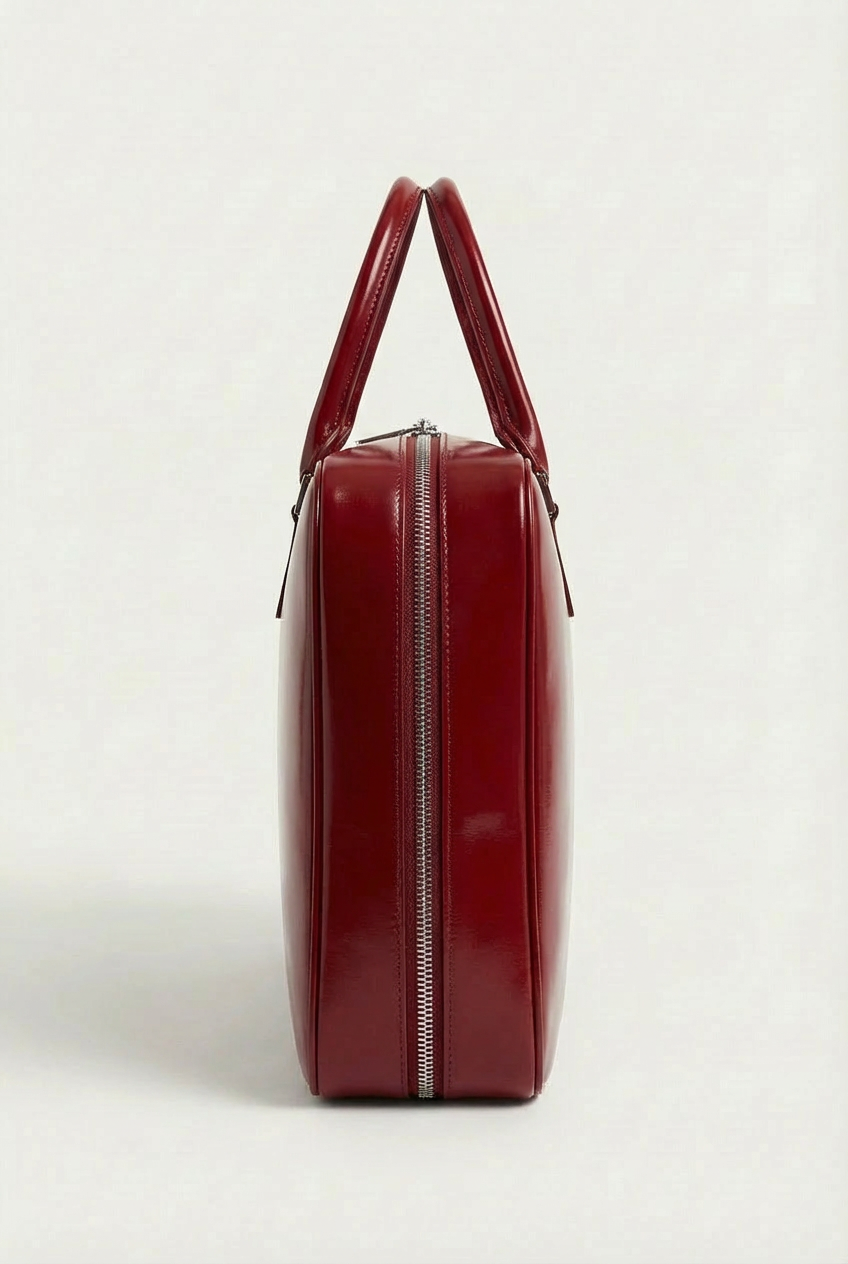 VENCERO Vegan Leather Laptop Bag : Red