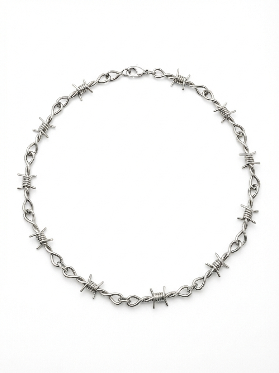 Barbed Wire Chain : Silver