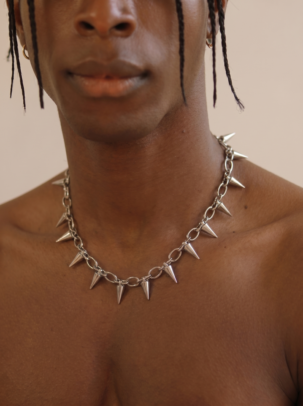 Spiked Unisex Chain : Silver